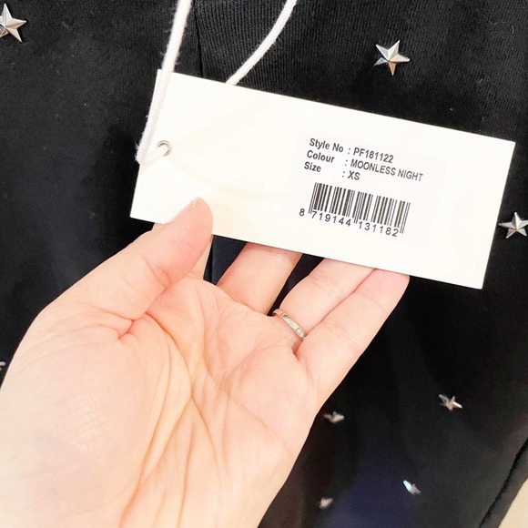 Zoe Karssen Black Star Studded Joggers Size XS - Picture 9 of 15